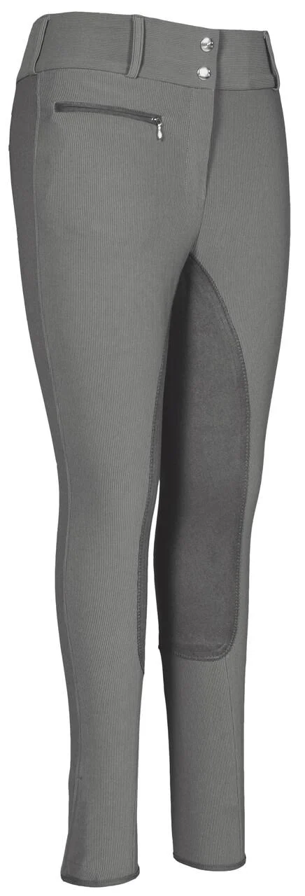 TuffRider Ladies Ribb Lowrise Wide Waistband Full Seat Breeches - 28, Black