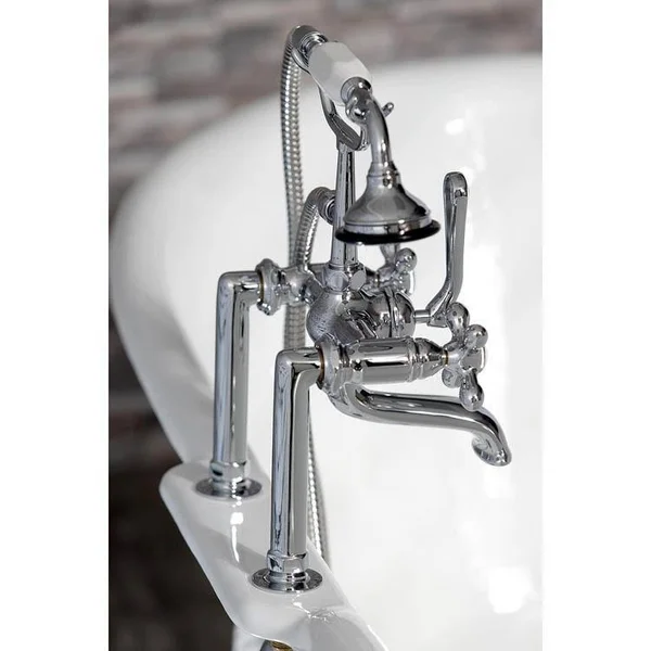 Kingston Brass Aqua Vintage Deck Mount Clawfoot Tub Faucet; Polished Chrome AE110T1