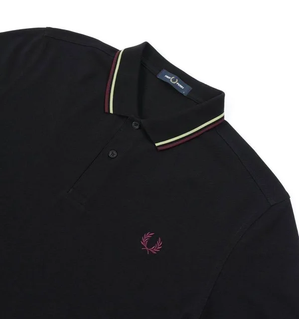 Fred Perry Twin Tipped Polo T Shirt Black