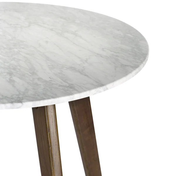 Riley Marble Round Dining Table in Oak - Poly & Bark