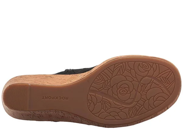 Rockport Womens Cobb Hill Janna Perf Bootie Black Nubuck Sandal - 9.5 M