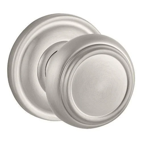 Traditional Passage Door Knob with Traditional Round Rose Baldwin Finish: Venetian Bronze