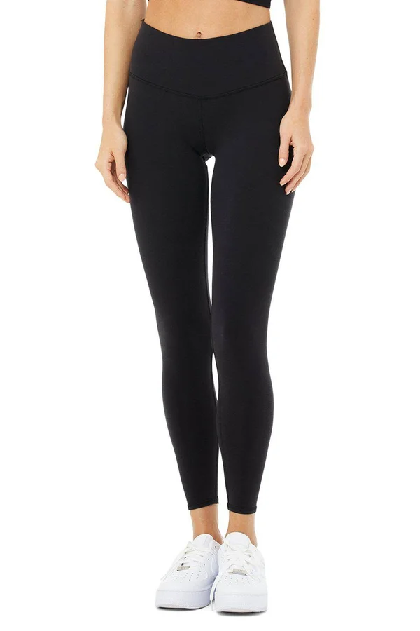 Alo Yoga 7/8 High Waist Airbrush Leggings - Black - Leggings