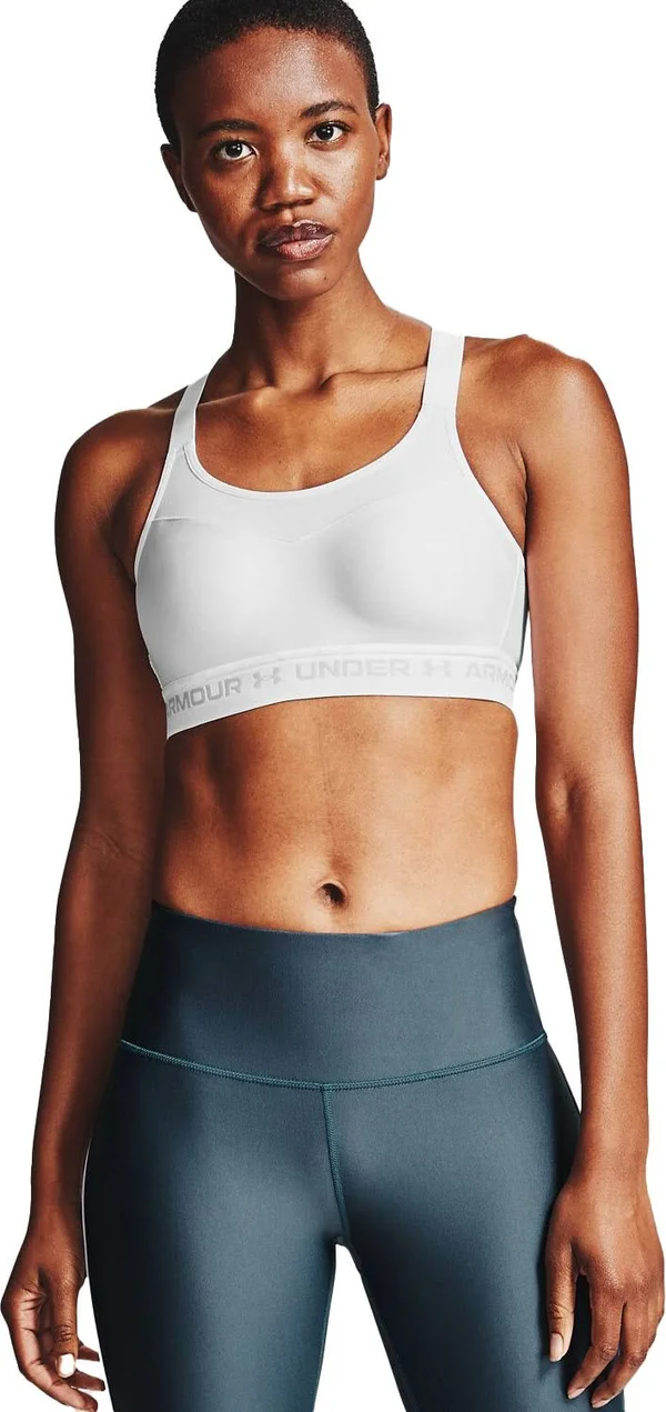 Under Armour Women's Armour High Crossback Sports Bra - White, 32c