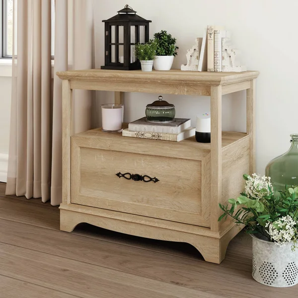 Sauder Adaline Cafe Wood Lateral File Cabinet in Orchard Oak