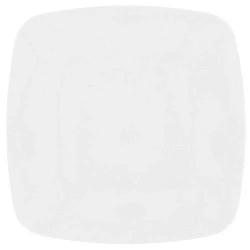Elite Global Solutions D11sqr-w Radius White Square Plate 6 CS