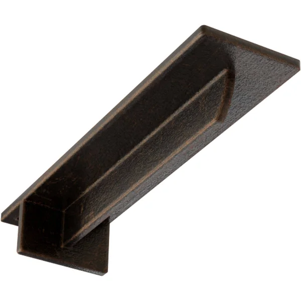 Ekena Millwork BKTM03X12X02HEABZ 3x22W x 12x22D x 2x22H Heaton Hidden Support Steel Bracket w/ 8x22 Support Depth, Antiqued Bron