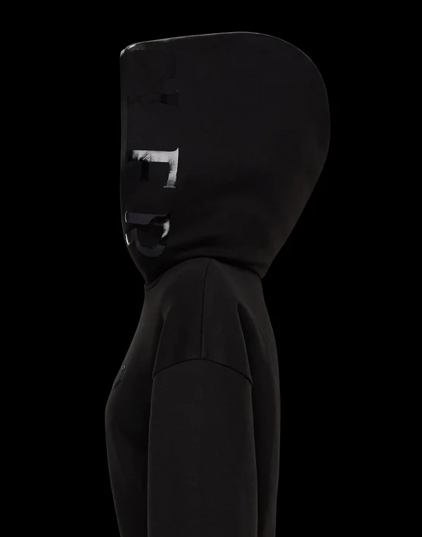 Moncler, Cotton-blend Cropped Hoodie, Women, Black, XL, Tops