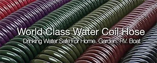 Water Right Professional Coil Garden Hose - Lead Free & Drinking Water Safe, 75-Foot x 3/8-Inch, Forest Green
