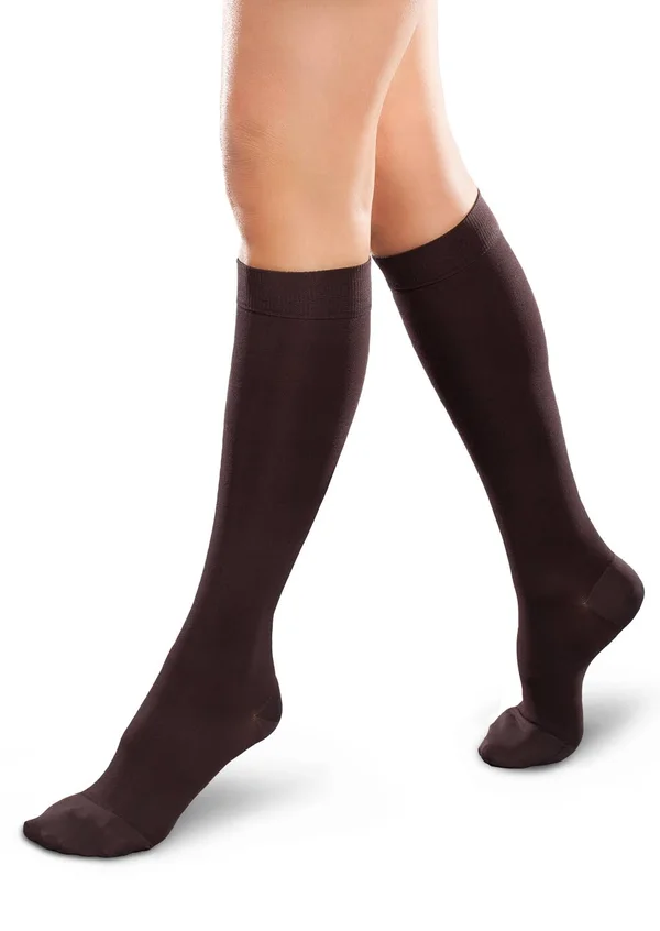 Therafirm Ease Opaque Women's 20-30mmHg Knee High - Medium Long, Cocoa