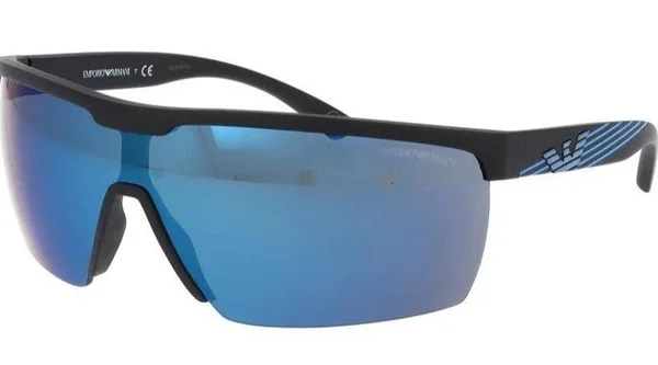 Emporio Armani Sunglasses EA4116 504255 Matte Black Blue Mirror