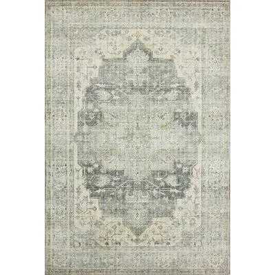 Appy Power Loom Charcoal/Green Rug Bloomsbury Market Rug Size: Runner 2&6x22 x 10&