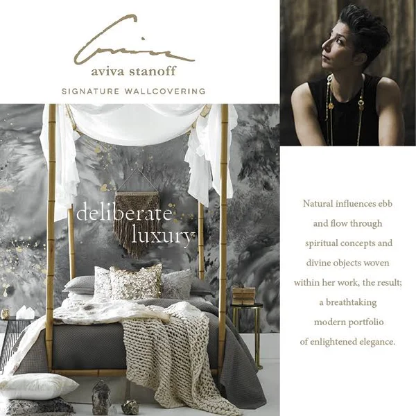 York Wallcoverings Va1277 Aviva Stanoff Horizon Wallpaper Dark Blue