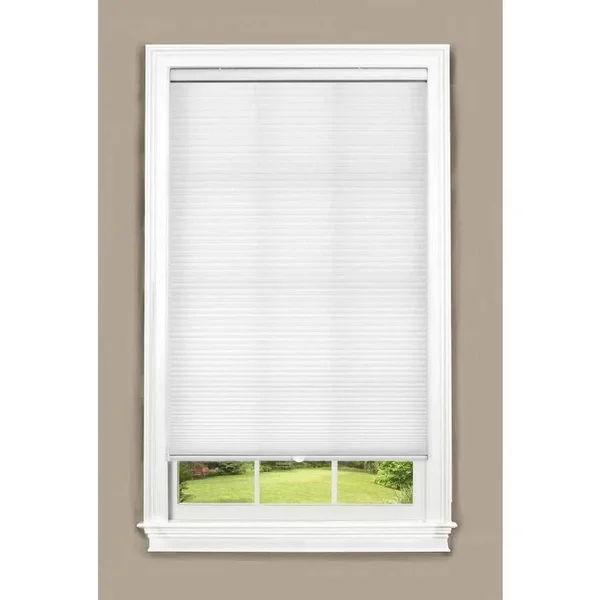 Dez Furnishings Qcwt530640 Cordless Light Filtering Cellular Shade - 53W x 64h Inches, White