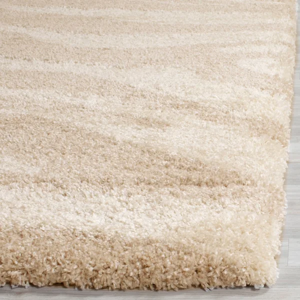 Safavieh PTS215A-29 2 ft. 3 in. x 9 ft. Portofino Shag Rectangle Rug Ivory & Grey