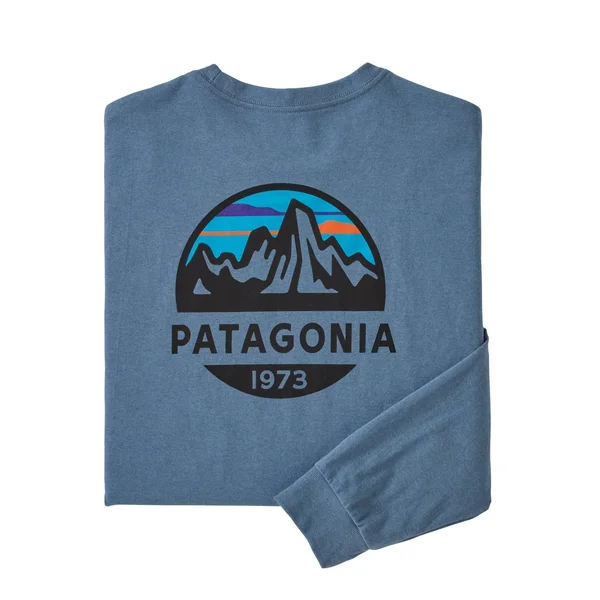 Patagonia Fitz Roy Scope Long-Sleeve Responsibili-Tee - Men's L Pigeon Blue