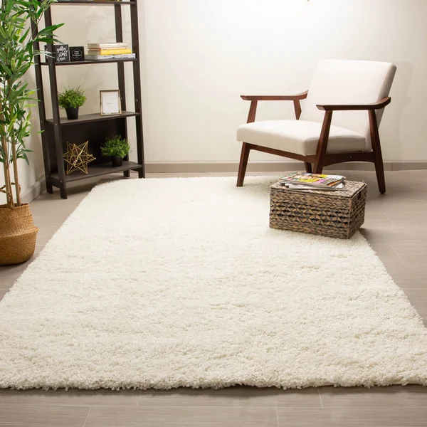 Super Area Rugs Cozy Solid Shag Rug - Red 5& x 8&