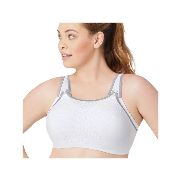 Women's Glamorise Elite Adjustable Underwire Sports Bra, Size 34G - White