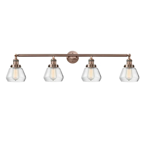 Innovations Lighting Fulton 4 Light Bath Vanity Light 215 AC S G172 (Antique Copper)