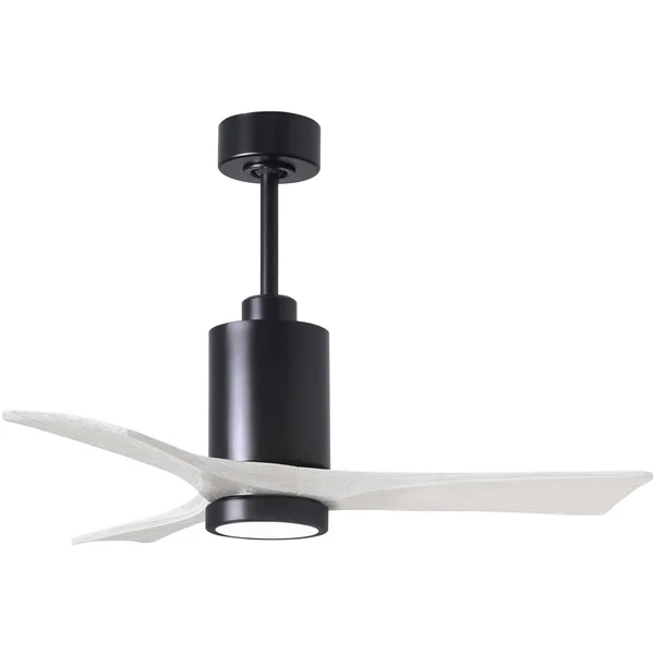 Patricia Ceiling Fan by Matthews Fan Company - Gloss White, PA3-WH-BK-60