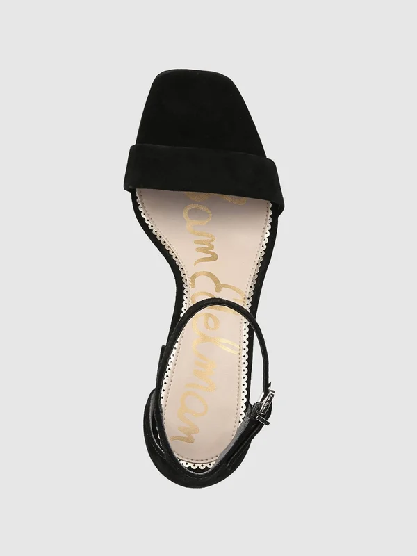 Sam Edelman Daniella Block Heel Sandal Black Suede