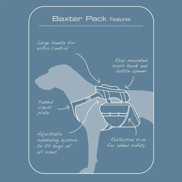 Kurgo Big Baxter Dog Backpack - Black/Orange