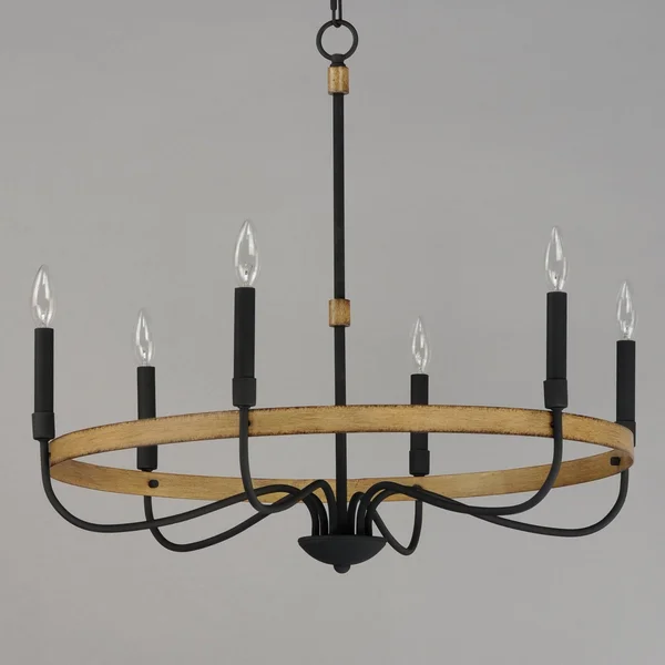 Maxim Lighting 14446DWBK Franklin - 6 Light Chandelier