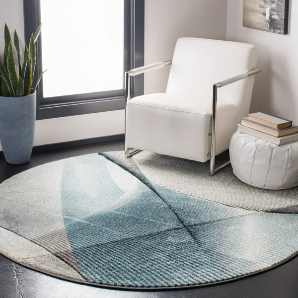 Safavieh Hollywood Celandine Abstract Area Rug, Grey/Light Blue, 5&3 inch x 7&6 inch