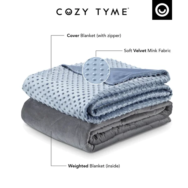 Wesley Weighted Blanket Light Blue, 41x22x60x22 6 lbs