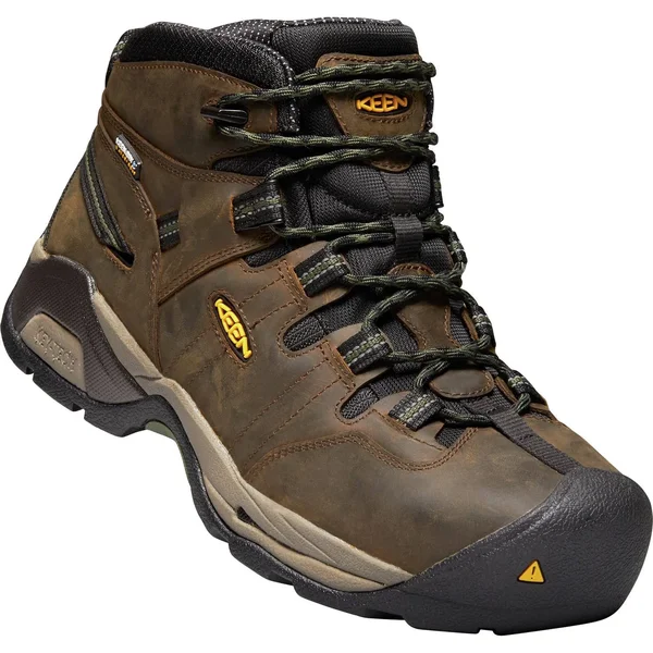 Keen Men's Detroit XT Mid Steel Toe Waterproof Work Boots - Brown, 10.5
