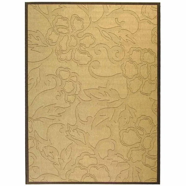 Safavieh Courtyard CY2726-3901 5&3x22 x 7&7x22 Sand, Black Area Rug