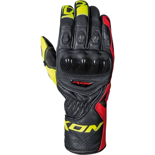 Ixon RS Circuit-R Motorcycle Gloves - black-red-yellow, Size M