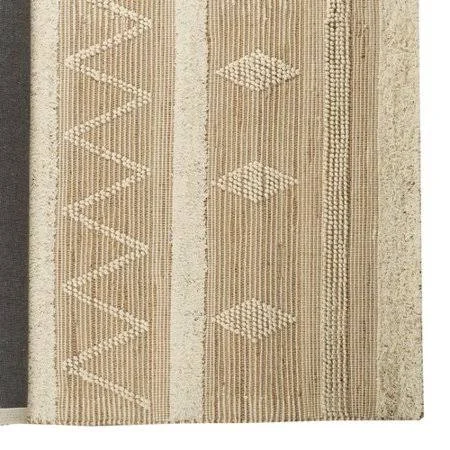 Foundry Select Baily Hand-Knotted Beige Area Rug, Size: Rectangle 5' x 8'