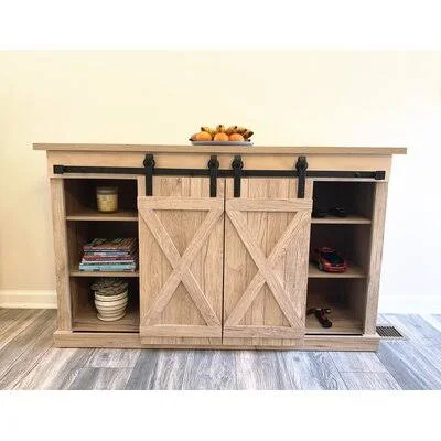 Mini Standard Double Barn Door Hardware Kit Bronco Hardware Track Length: 72 in.