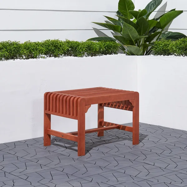 Malibu Outdoor 5-Piece Wood Patio Dining Set with Backless Chairs