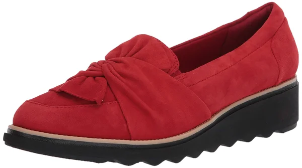Clarks Collection Suede Slip-On Loafers - Sharon Dasher - Size 9 Medium, Emerald