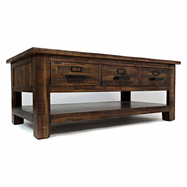 Jofran Cannon Valley Three Drawer Cocktail Table