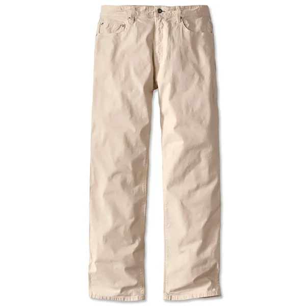 Men's 5-Pocket Stretch Twill Pants - Stone, Size 38 X30 inch, Orvis
