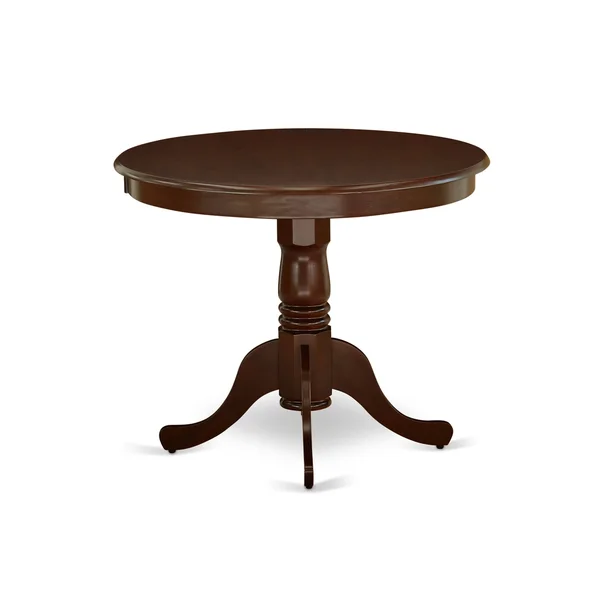 East West Furniture ANCL3-MAH-W 3PC Round 36 inch Table and 2 Double x Back Chairs