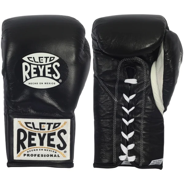 Cleto Reyes Safetec Professional Fight Gloves, Black, 10 oz