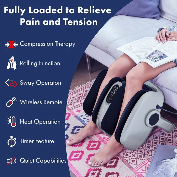 Miko Foot Massager Shiatsu Machine with Multi-Pressure Settings - Vibration, Deep-Kneading, Heat and Wireless Remote- Alleviate D