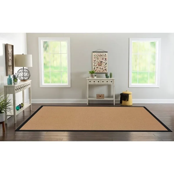 4'x6' Athena Cork Wool Area Rug Black - Linon