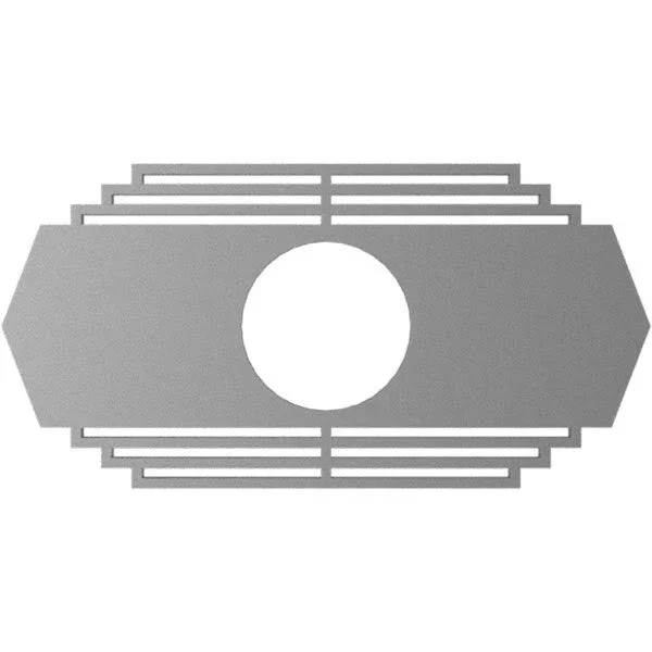 Ekena Millwork CMPP36X18CSABZ 36x22W x 18x22H x 9 1/2x22ID x 1x22P Chrysler Architectural Grade PVC Pierced Ceiling Medallion, A