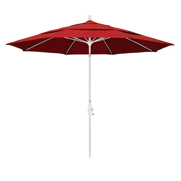 California Umbrella 11 ft. Sun Master Series Aluminum Patio Umbrella Red