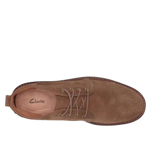 Clarks Men's Clarkdale Base Chelsea Boot - Size: 8, Taupe Suede