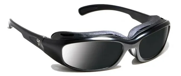 7 Eye Churada Sunglasses Sharp View Clear PC Lens Glossy Black Frame