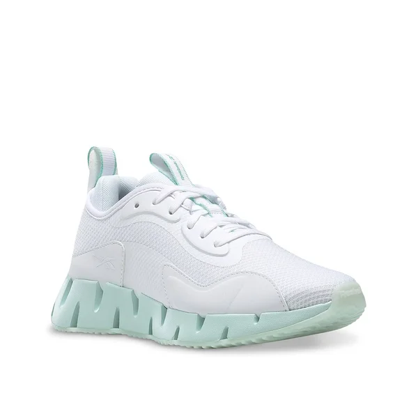 Reebok Zig Dynamica Sneaker - Women's, White/Green, Size 7, Athletic, Sneakers, Running