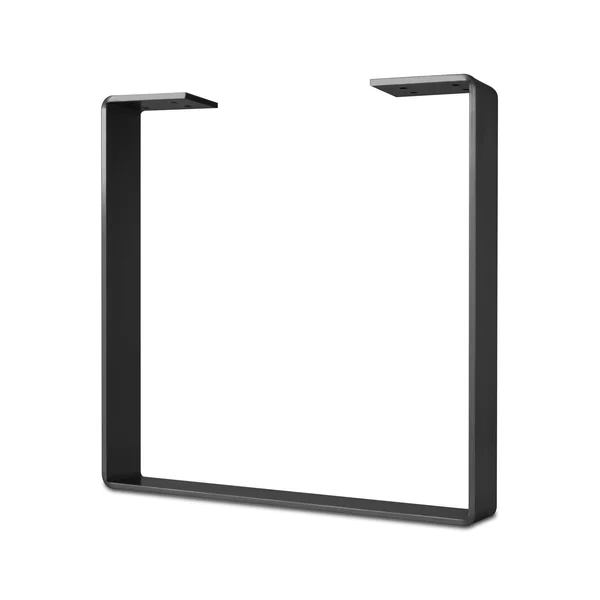 Standard Duty U-Shape Flat Bar Table Leg & Bench Base (Sold Separately) - Jet Black Satin, Jet Black Satin, 16x22, 11x22