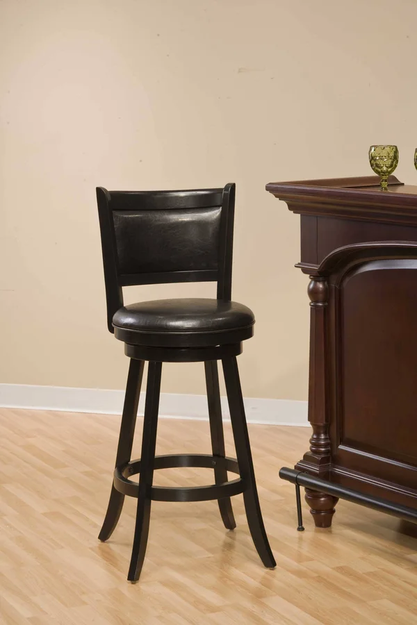 Hillsdale Dennery 24x22 Swivel Counter Stool, Black