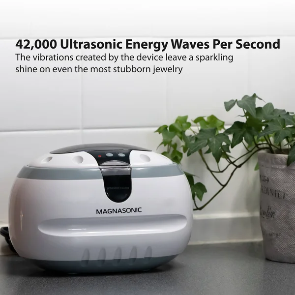 Magnasonic Professional Ultrasonic Polishing Jewelry Cleaner Machine for Cleaning Eyeglasses, Watches, Rings